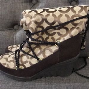 Coach Shoes - Coach wedge snow boots Coach Shoes - Coach wedge snow boots